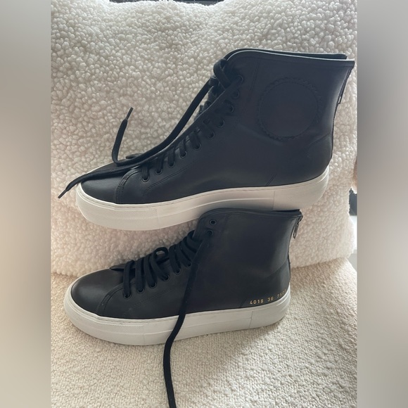 Woman by Common Projects Black Tournament Super High Sneakers - Picture 3 of 10